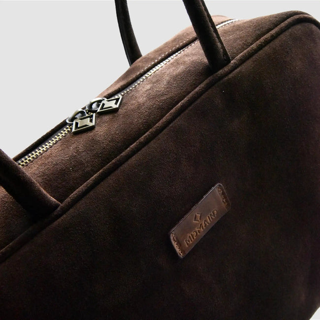 SKIN M - Borsa a mano in Pelle Suede - Testa di Moro - MIDMAIND™ | BRAND