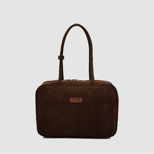 SKIN M - Borsa a mano in Pelle Suede - Testa di Moro - MIDMAIND™ | BRAND