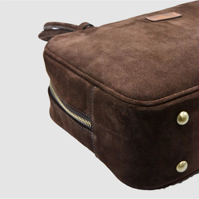 SKIN M - Borsa a mano in Pelle Suede - Testa di Moro - MIDMAIND™ | BRAND