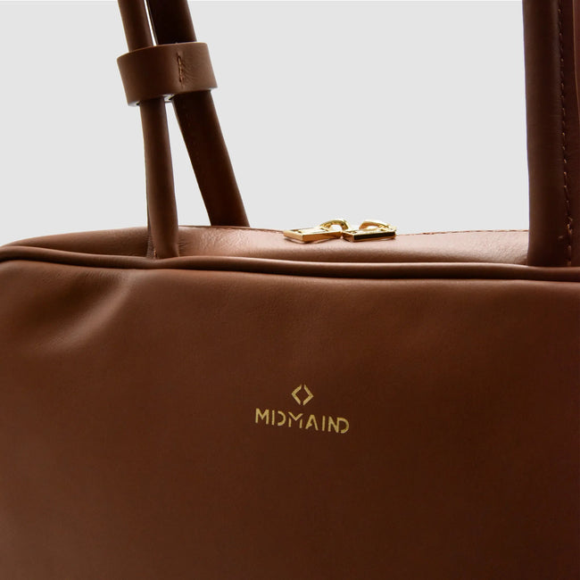 SKIN S - Borsa a mano in Pelle Sauvage - Cuoio - MIDMAIND™ | BRAND