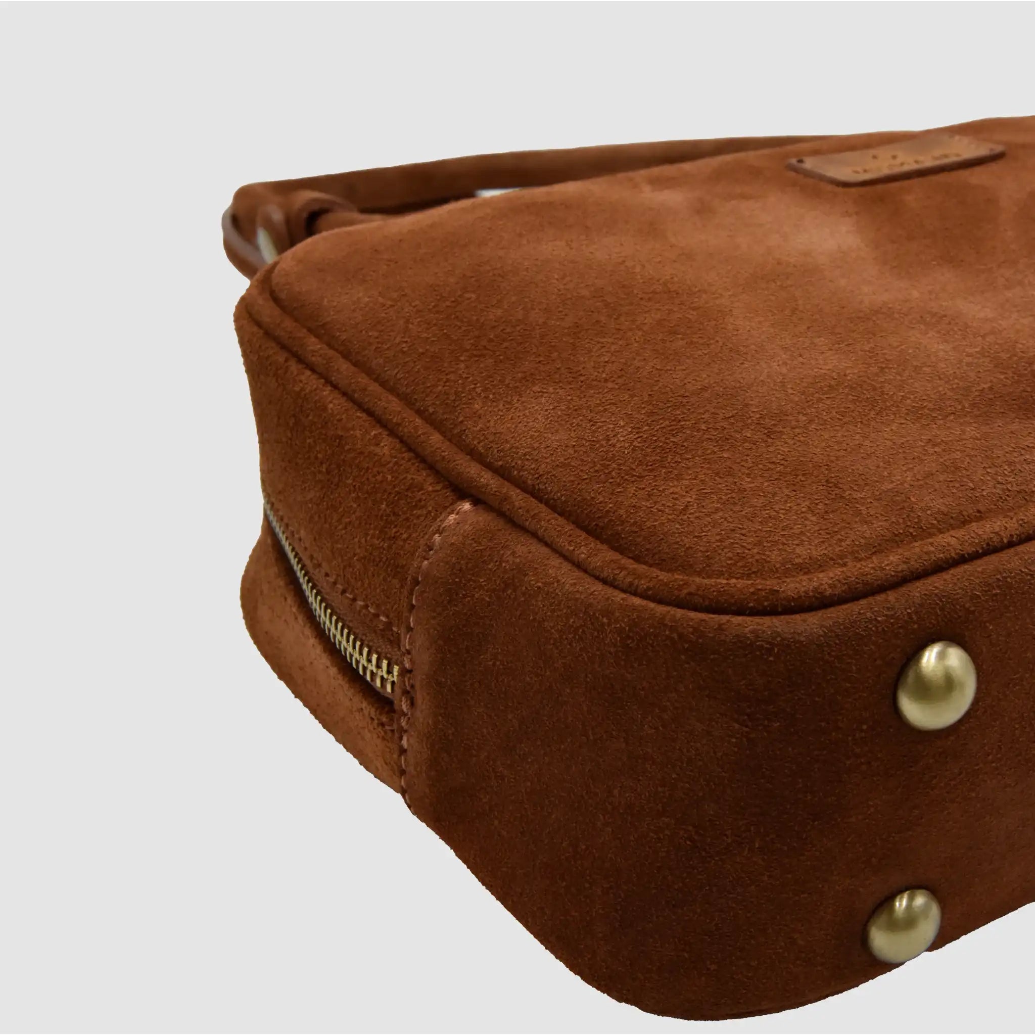 SKIN S - Borsa a mano in Pelle Suede - Cannella - MIDMAIND™ | BRAND