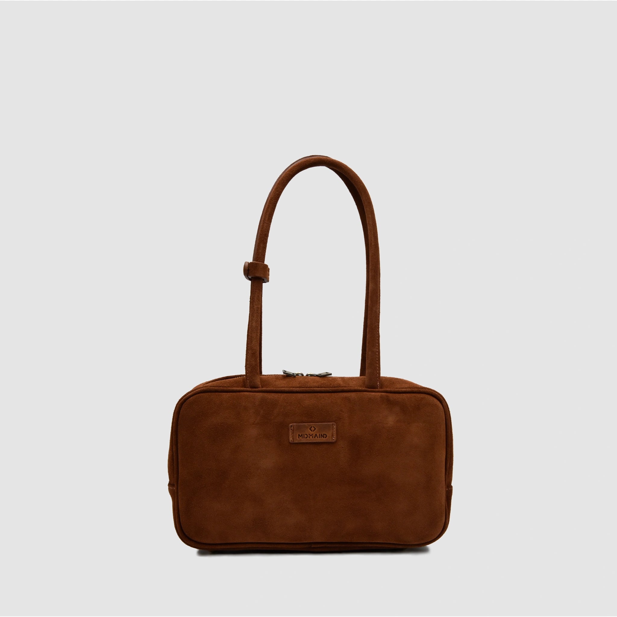 SKIN S - Borsa a mano in Pelle Suede - Cannella - MIDMAIND™ | BRAND