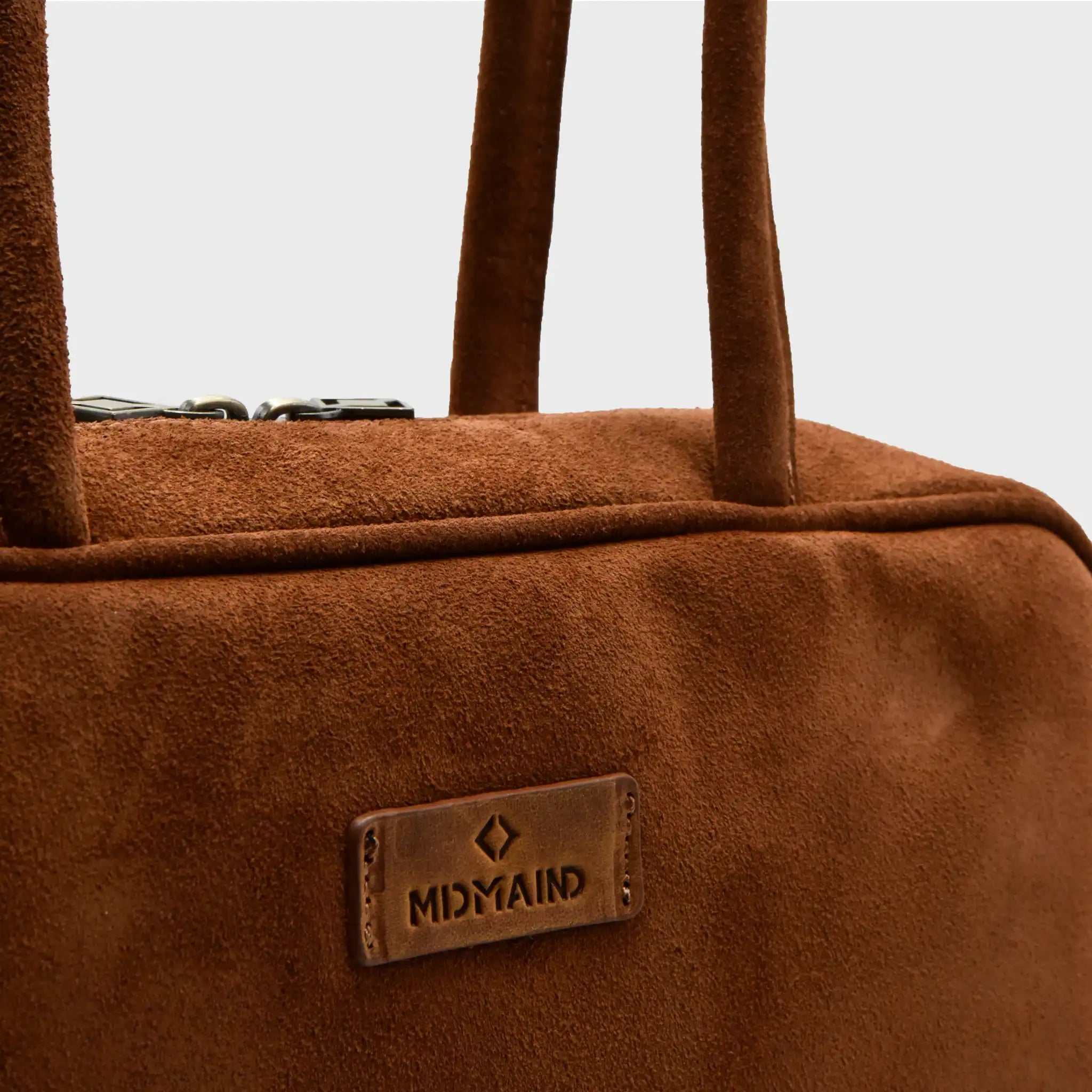 SKIN S - Borsa a mano in Pelle Suede - Cannella - MIDMAIND™ | BRAND