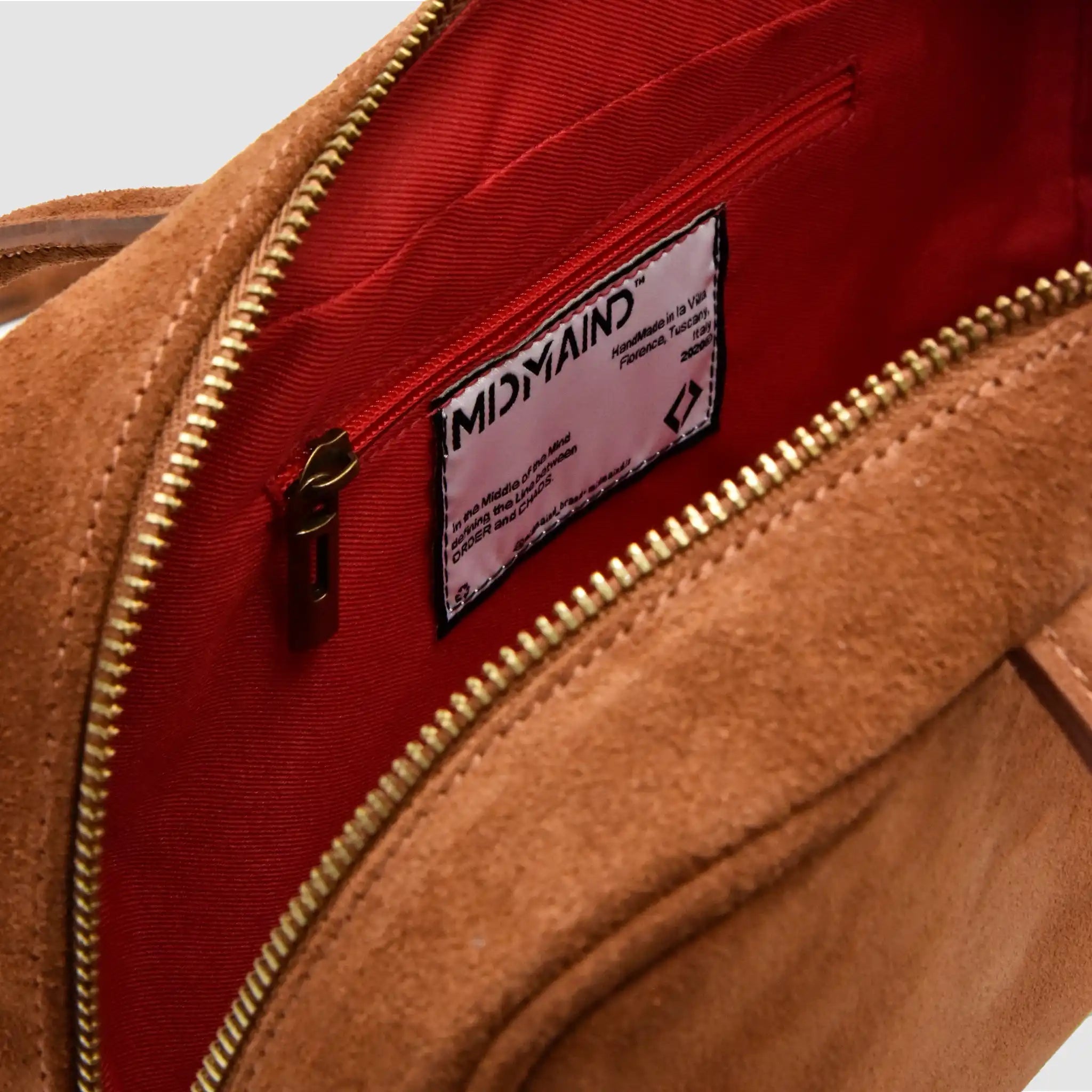 SKIN S - Borsa a mano in Pelle Suede - Cannella - MIDMAIND™ | BRAND