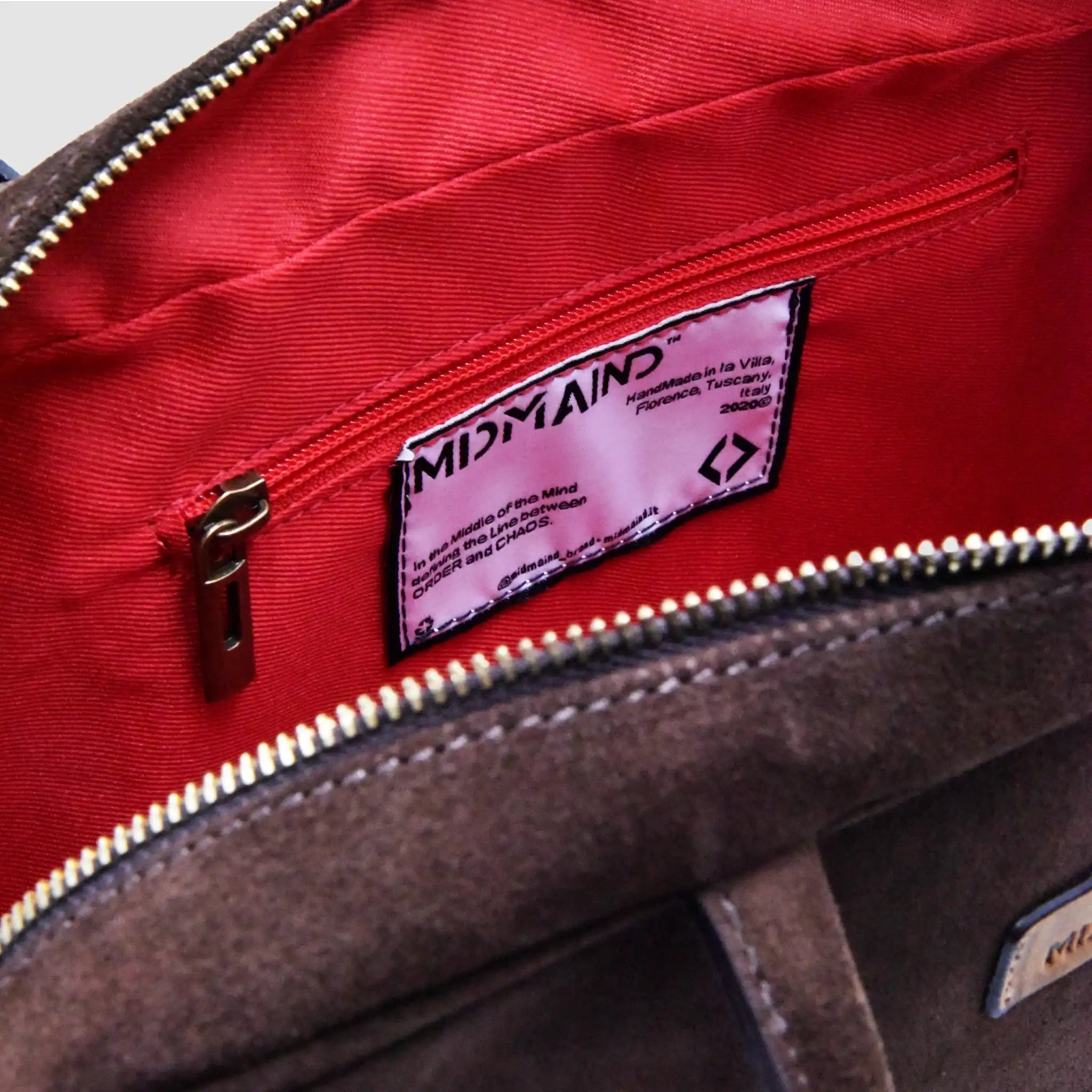 SKIN S - Borsa a mano in Pelle Suede - Testa di Moro - MIDMAIND™ | BRAND