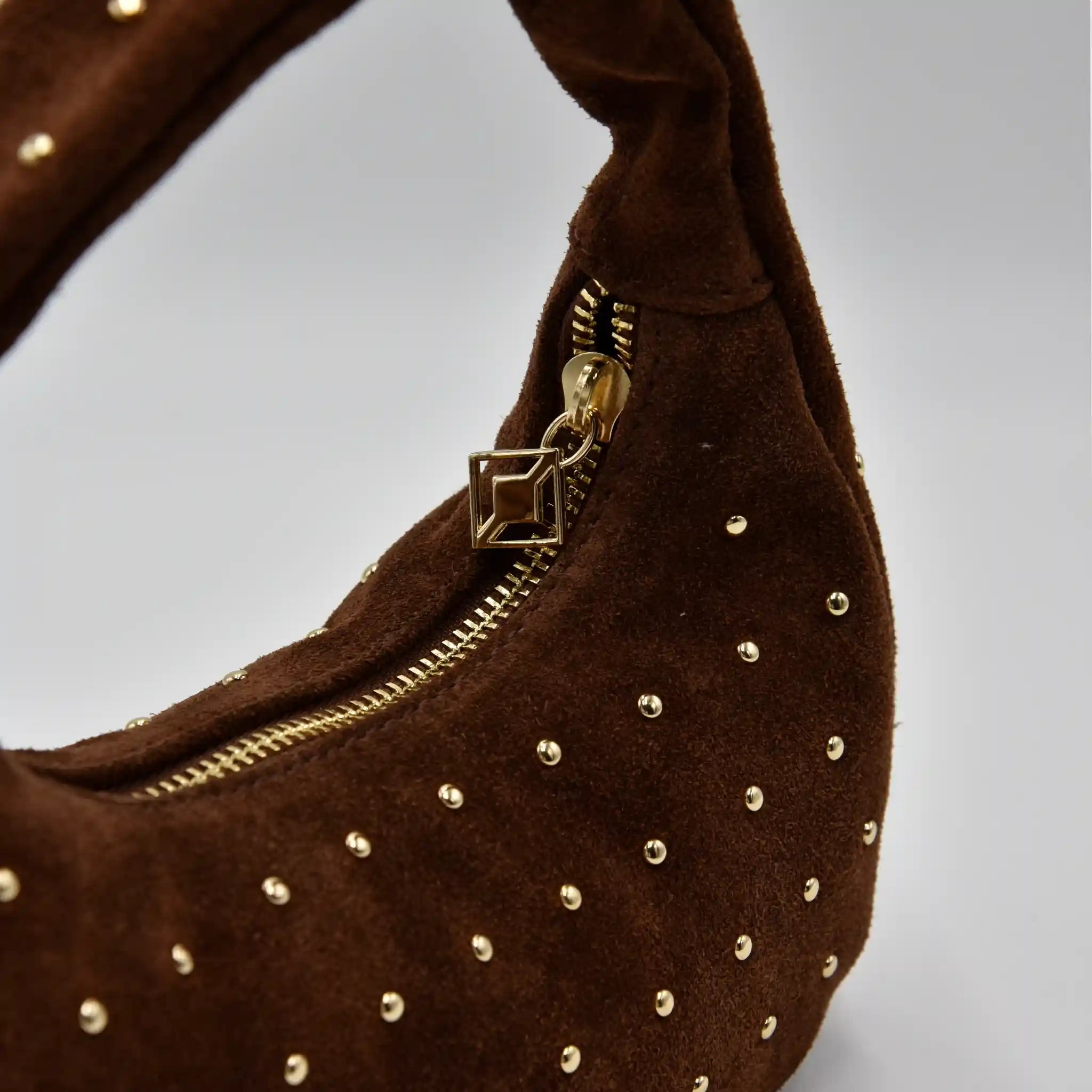 WANDER S - Borsa hobo in Pelle Suede - CANNELLA - MIDMAIND™ | BRAND