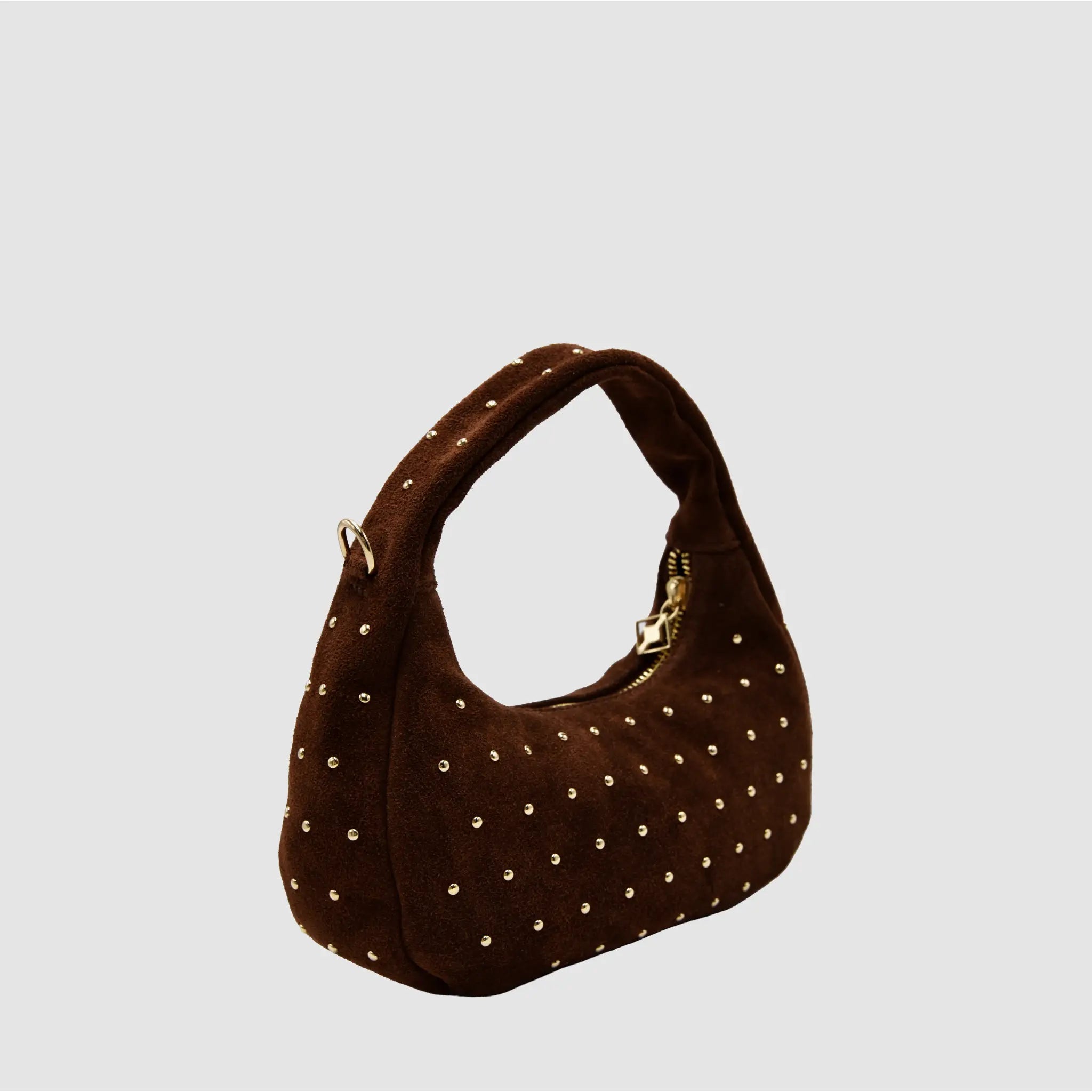 WANDER S - Borsa hobo in Pelle Suede - CANNELLA - MIDMAIND™ | BRAND