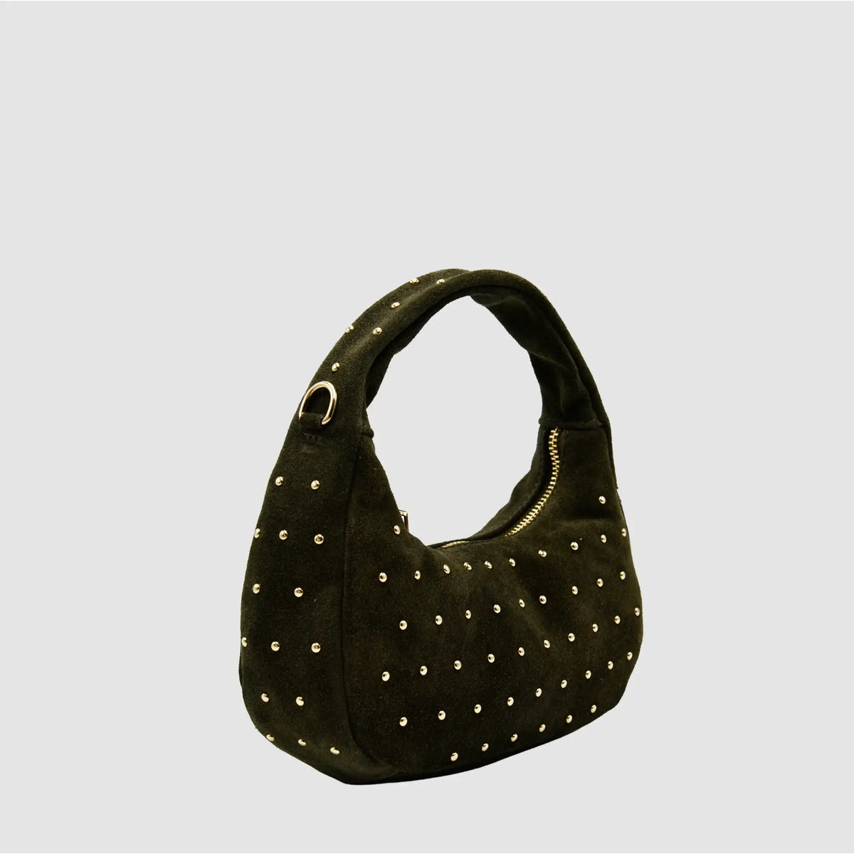 WANDER S - Borsa hobo in Pelle Suede - VERDE - MIDMAIND™ | BRAND