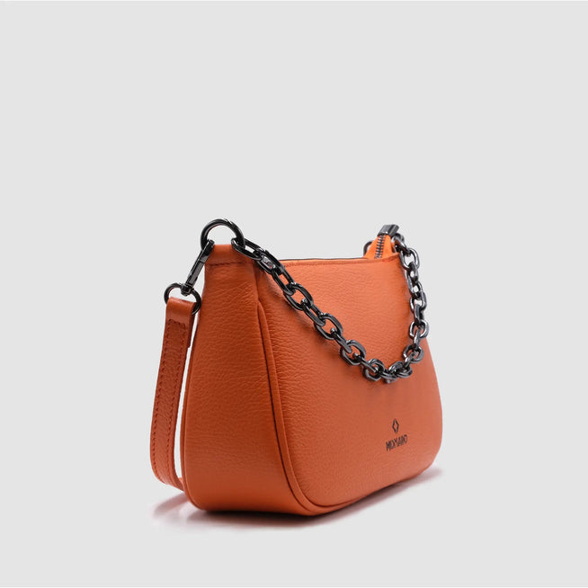 WESTIE - Borsa a baguette in pelle - ARANCIONE - MIDMAIND™ | BRAND