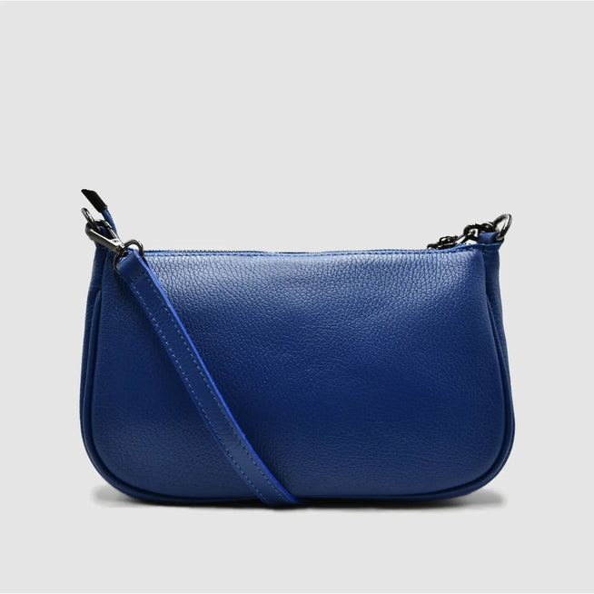 WESTIE - Borsa a baguette in pelle - BLU - MIDMAIND™ | BRAND