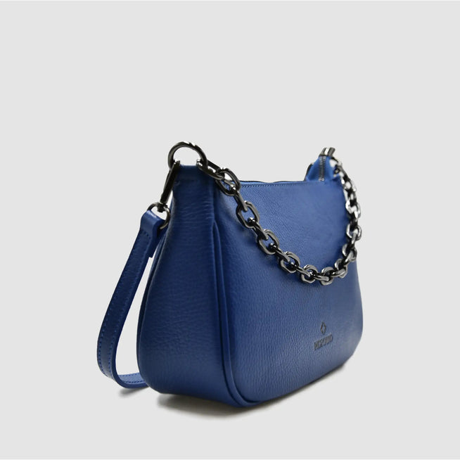 WESTIE - Borsa a baguette in pelle - BLU - MIDMAIND™ | BRAND