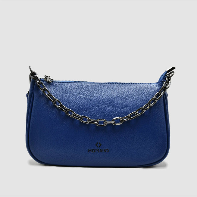 WESTIE - Borsa a baguette in pelle - BLU - MIDMAIND™ | BRAND