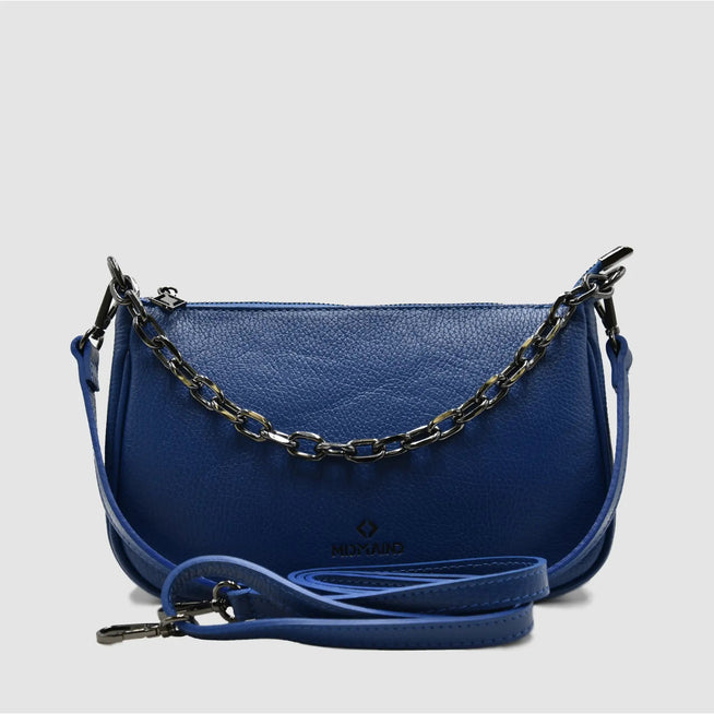 WESTIE - Borsa a baguette in pelle - BLU - MIDMAIND™ | BRAND