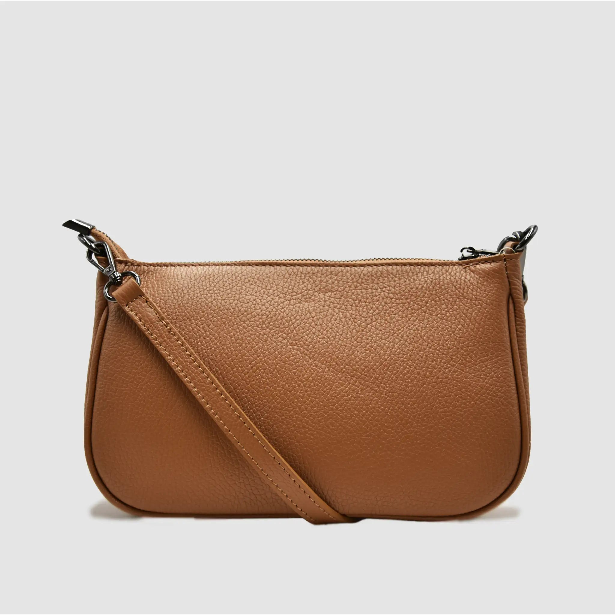 WESTIE - Borsa a baguette in pelle - CAMEL - MIDMAIND™ | BRAND