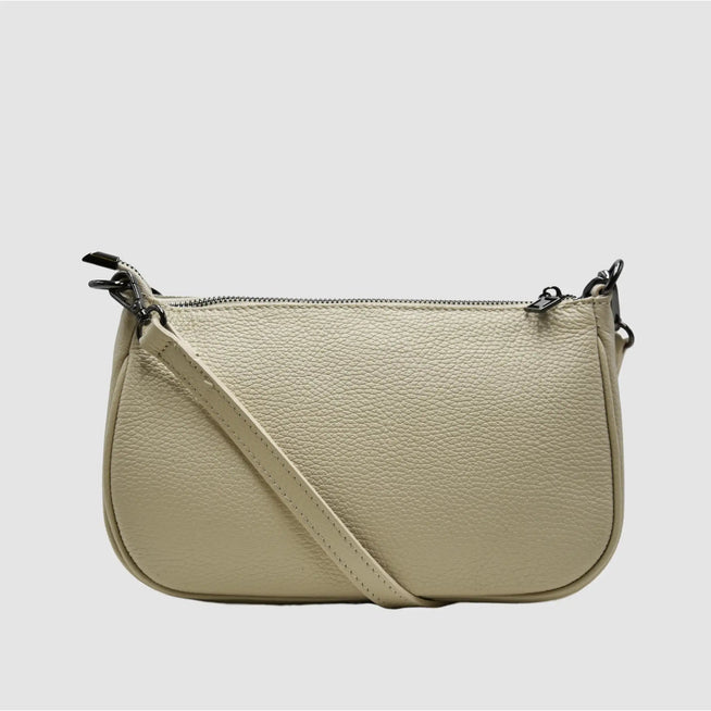 WESTIE - Borsa a baguette in pelle - CREMA - MIDMAIND™ | BRAND