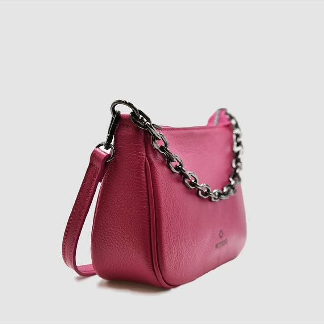 WESTIE - Borsa a baguette in pelle - FUCSIA - MIDMAIND™ | BRAND