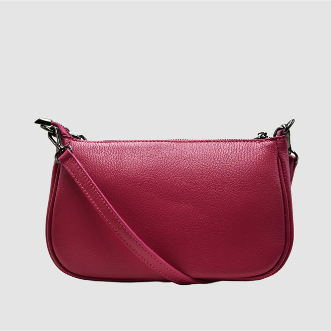 WESTIE - Borsa a baguette in pelle - FUCSIA - MIDMAIND™ | BRAND