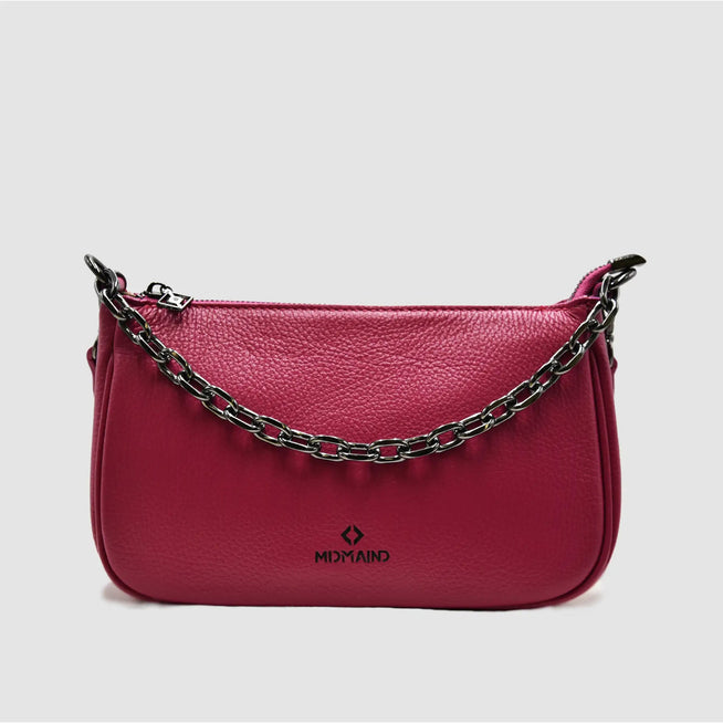 WESTIE - Borsa a baguette in pelle - FUCSIA - MIDMAIND™ | BRAND