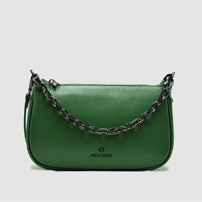 WESTIE - Borsa a baguette in pelle - VERDE MILITARE - MIDMAIND™ | BRAND