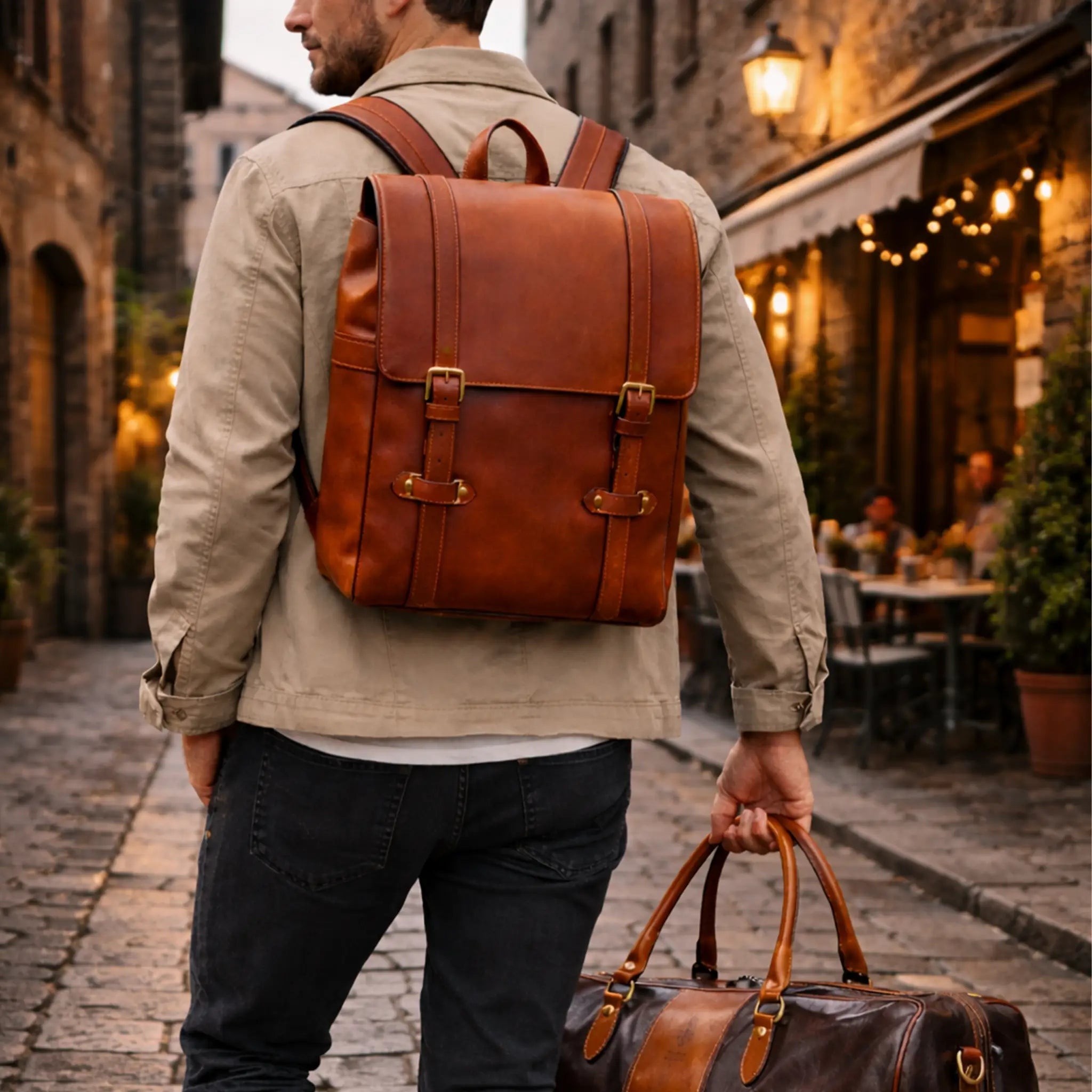 Zaino in Vera Pelle Pieno Fiore Made in Italy | URBAN PACK - MIDMAIND™ | BRAND