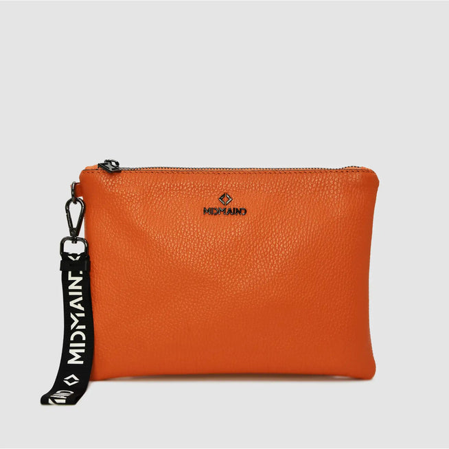 ANNA - Pochette in pelle - Logo Label - NERO - MIDMAIND™ | BRAND