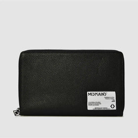 META - Pochette clutch in pelle con maniglia - Black Logo - ARANCIONE - MIDMAIND™ | BRAND