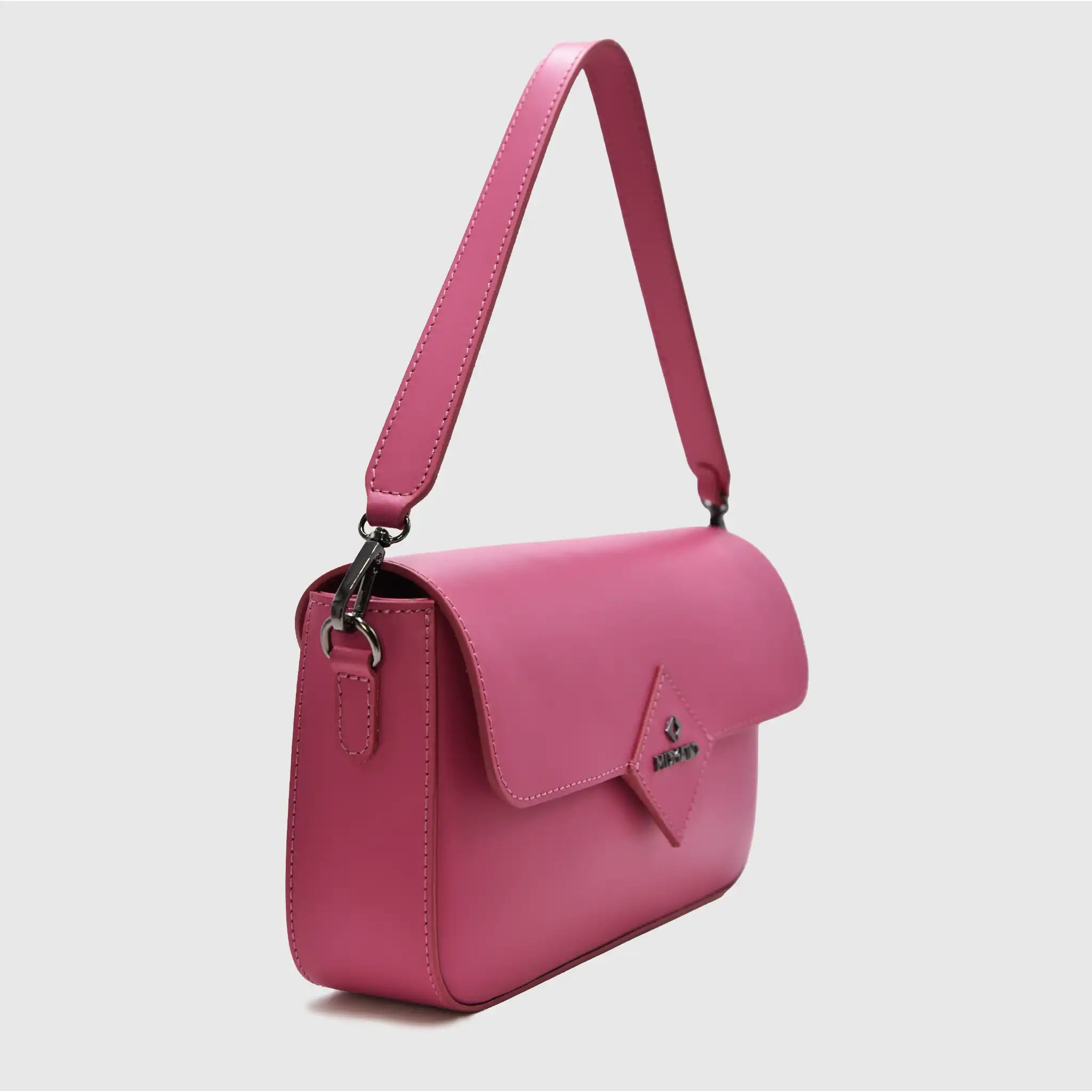 MIND - Borsa baguette in pelle - FUCSIA - MIDMAIND™ | BRAND