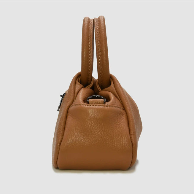 PETITE - Borsa a mano in pelle - CAMEL - MIDMAIND™ | BRAND