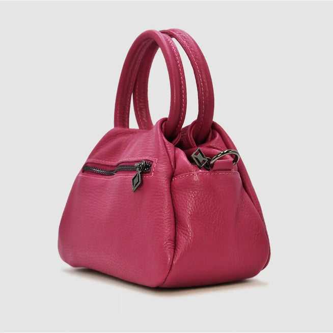 PETITE - Borsa a mano in pelle - FUCSIA - MIDMAIND™ | BRAND