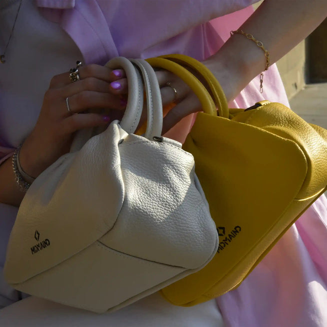 PETITE - Borsa a mano in pelle - GIALLO - MIDMAIND™ | BRAND