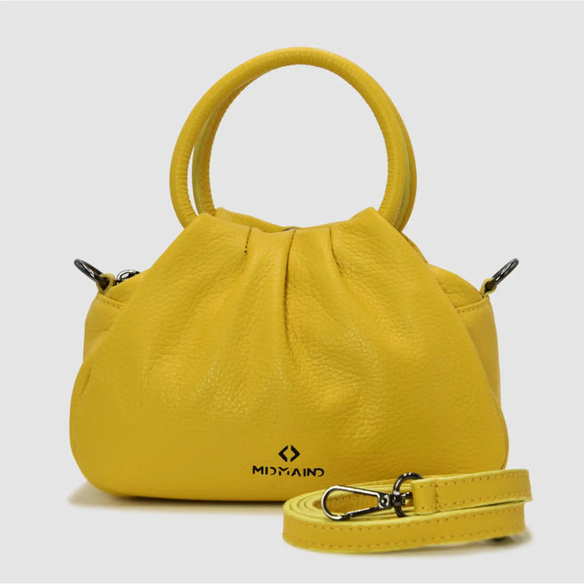 PETITE - Borsa a mano in pelle - GIALLO - MIDMAIND™ | BRAND